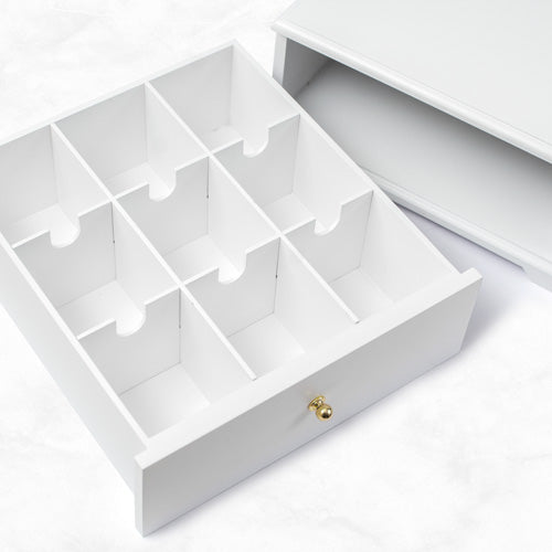 Happy Chai White Wooden Tea Chest