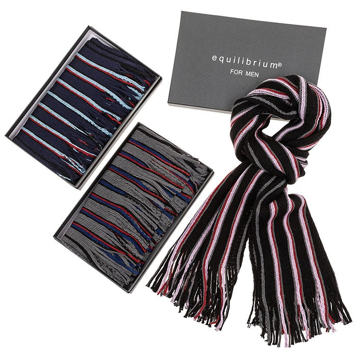 EQ Men Modern Stripes Knit Scarf