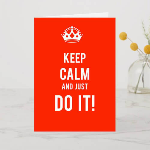 Exam Success Card A6 - Keep Calm,Do It