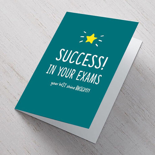 Exam Success Card A6 - WIT shine BRIGHT