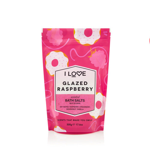 Glazed Raspberry Bath Salts, 500g