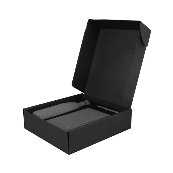 Lauta Giftology Stainless Bottle, Notebook, and Pen Set – Grey