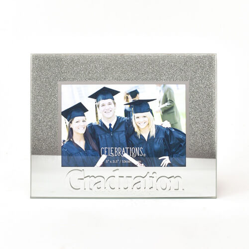 Silver Glitter Photo Frame - Graduation