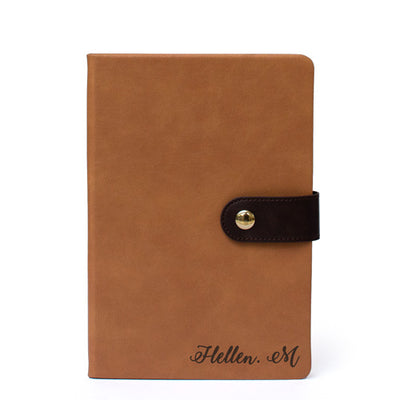 Personalised A5 Hard Cover Notebook - Brown