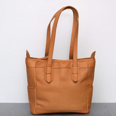 Mandy Tan Leather Tote Bag