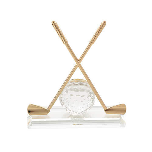 WILLIAM WIDDOP® Miniature Crossed Golf Clubs with Glass Ball