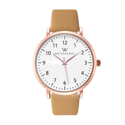 Olivia  Rose Gold - Tan leather Watch