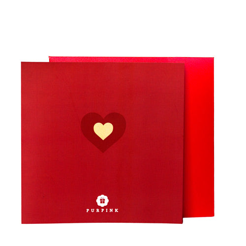 Red Love Heart Card.