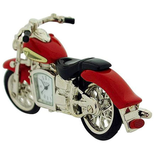 Miniature Motorbike Clock - Red