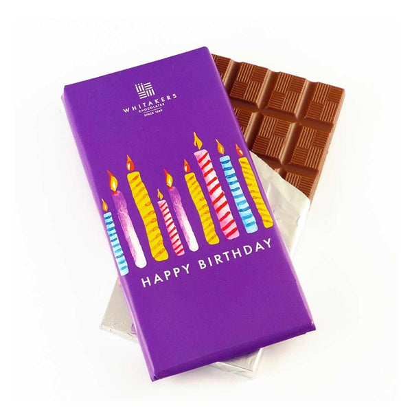 Happy Birthday Milk Chocolate Bar by Whitakers - 90g