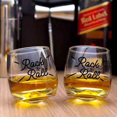 Rock & Roll Set Rocking Whisky Glasses-Set of 2
