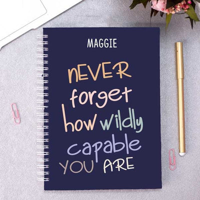 Personalised A5 Notebook - Wildly Capable