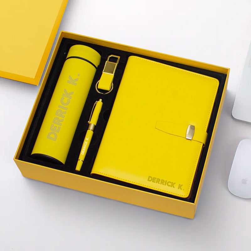 Personalised Yellow Business Set