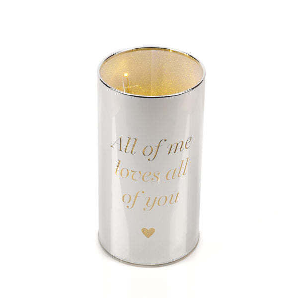 Amore Light Up Silver Tube Lamp "All of Me"