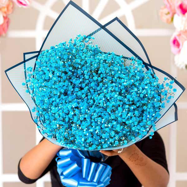 Blue Baby's Breath Bouquet