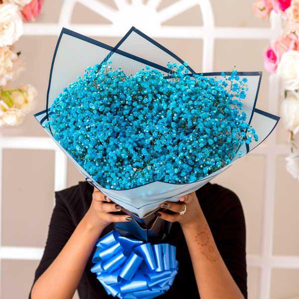 Blue Baby's Breath Bouquet