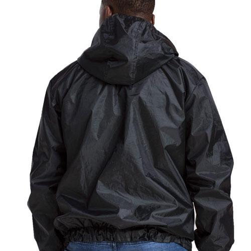 Zip Up Black Raincoat
