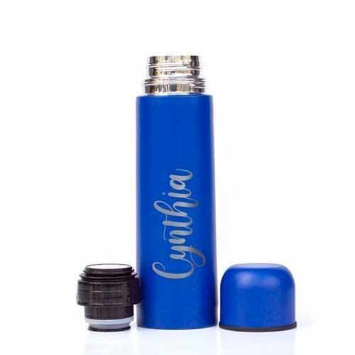 Blue Personalised Bullet Thermos - 500ml