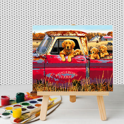 DIY Adorable Pups Painting by Numbers
