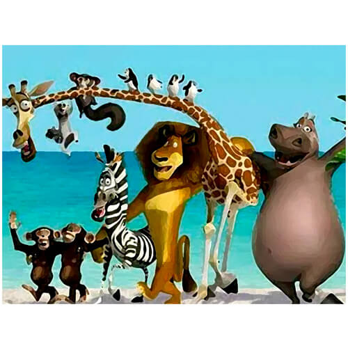 DIY Madagascar Painting by Numbers