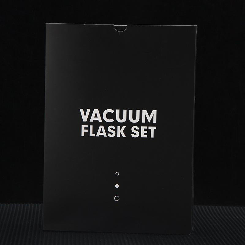 The Charleston Vacuum Flask & Cups Gift Set-Green