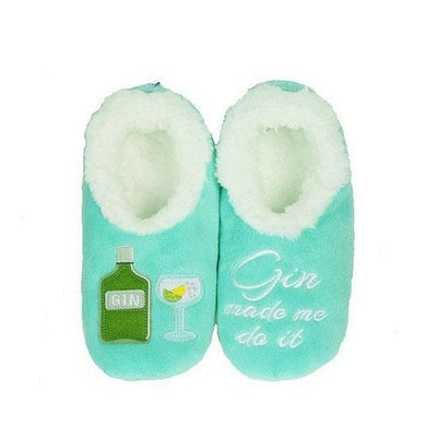 Snoozies Gin Made Me Do It Super Soft Ladies' House Slippers