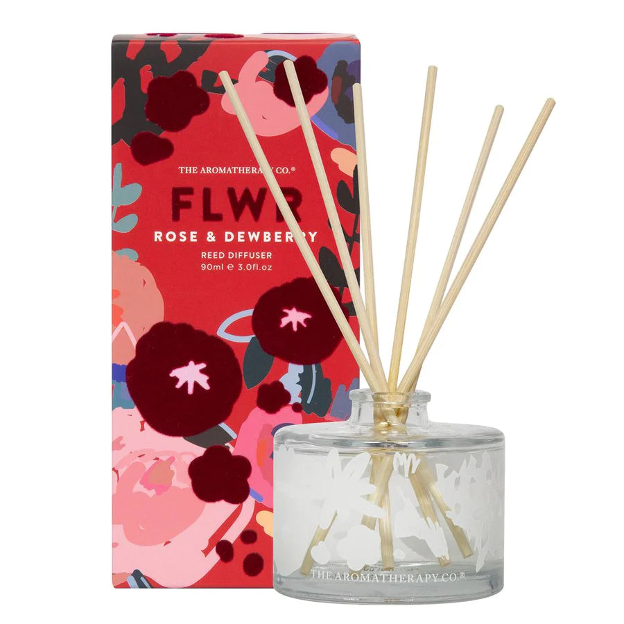FLWR Reed Diffuser - Rose & Dewberry, 90ml