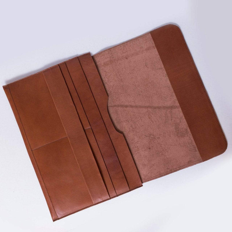 Genuine Leather Cognac Hand Crafted Mac Book Sleeve