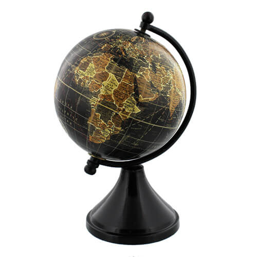 Harvey Makin Globe with Metal & Wooden Base 10cm *(20/24)*