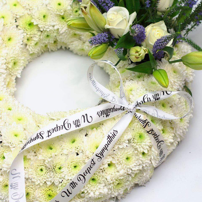 Lilies and Mums Funeral Wreath