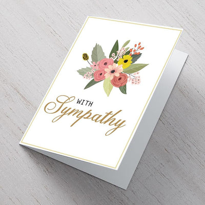 Mixed Blooms Sympathy Card - A6