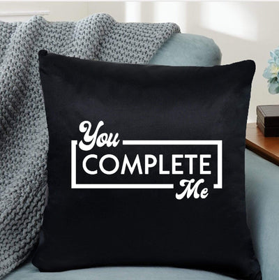 Personalised Cotton Throw Pillow - You Complete Me
