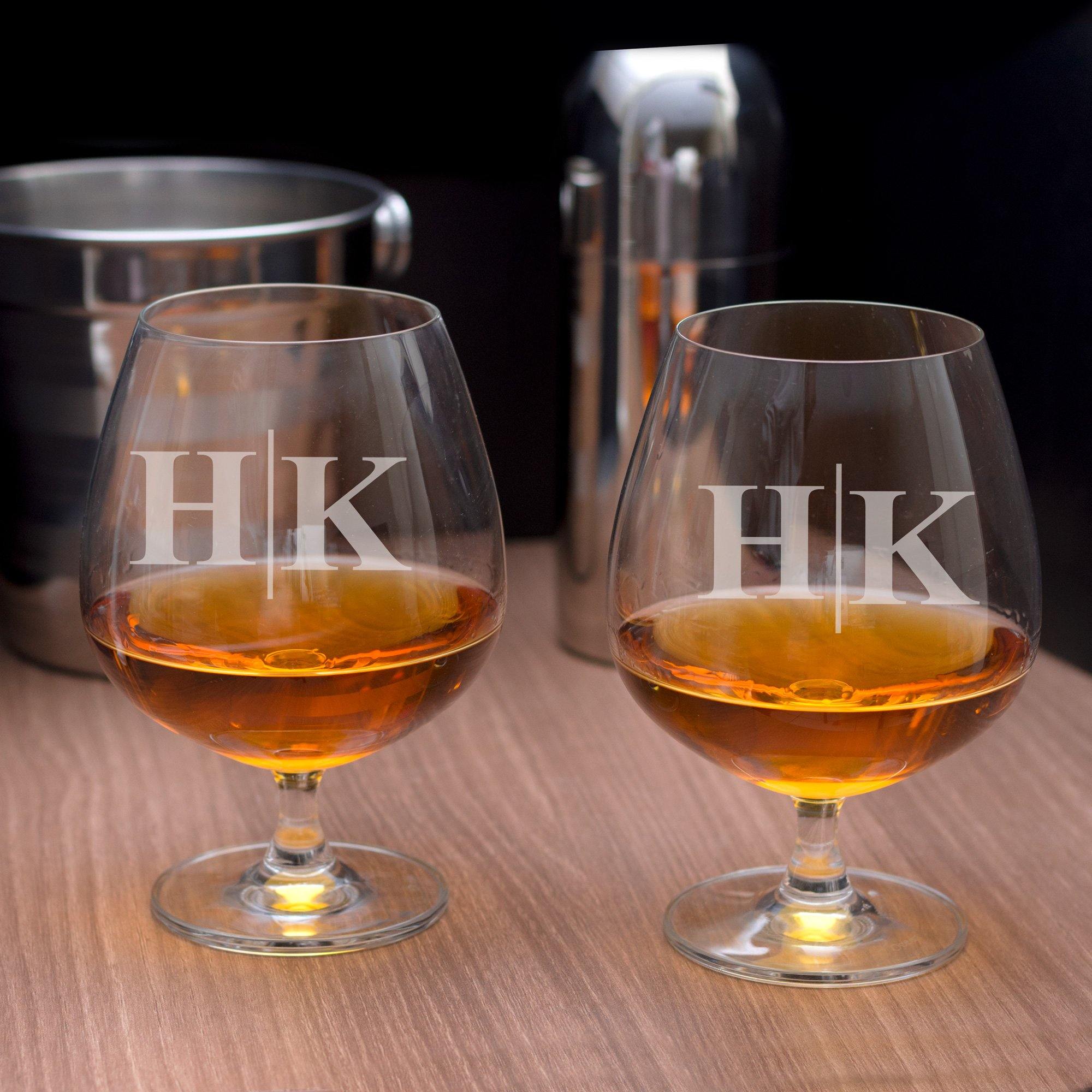 Personalised Madison Cognac Glass Set of 2 - Initials