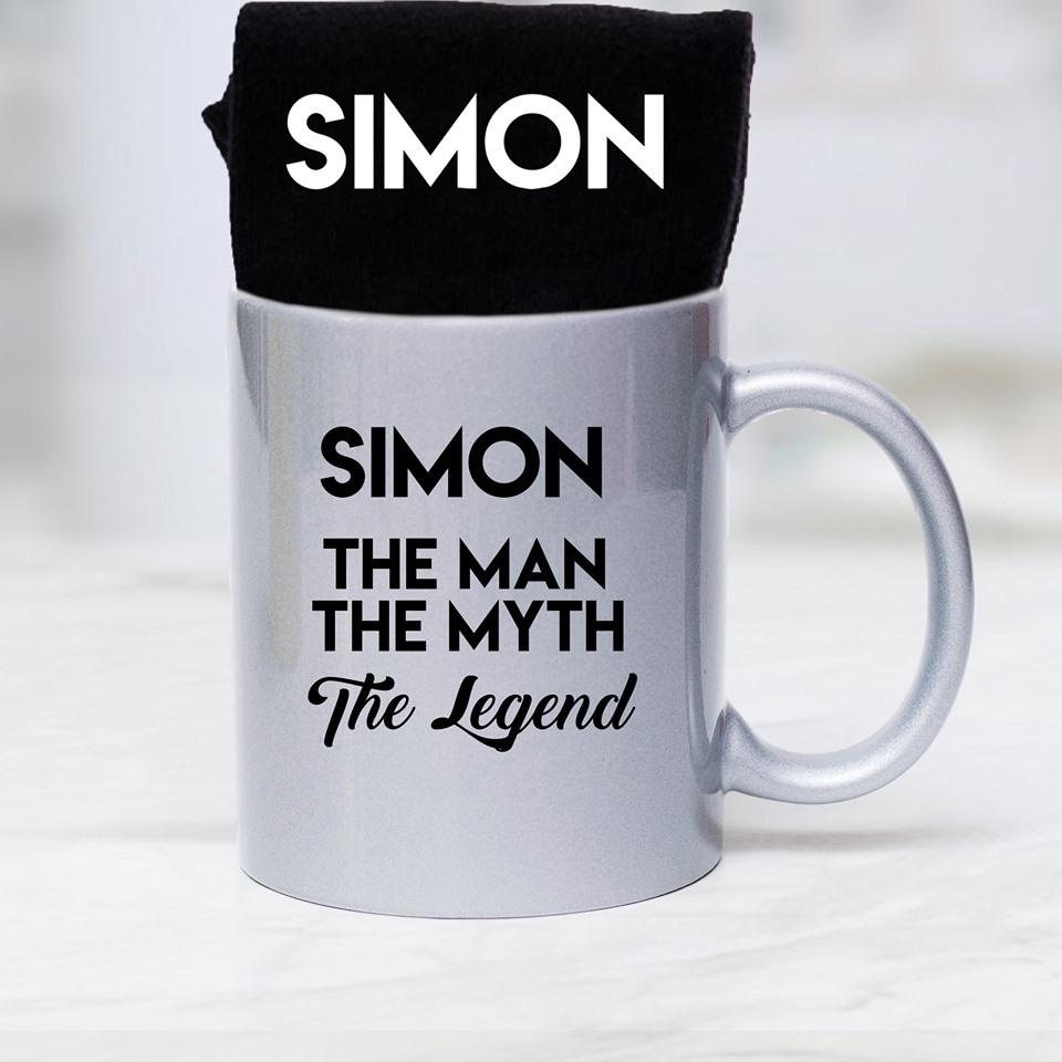 Personalised Socks and Mug - The Myth, The Legend
