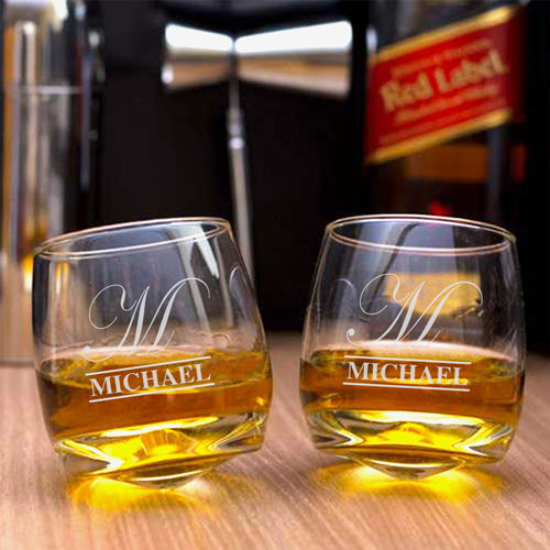 Personalised Rocking Whisky Glasses - Set of 2