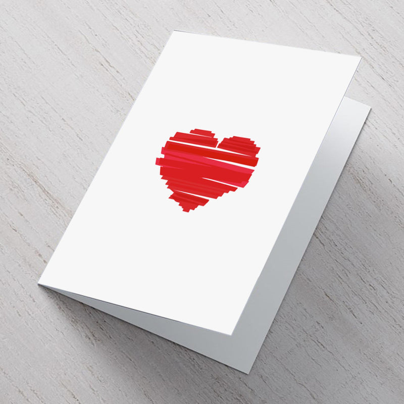 Simple Heart A6 Card.