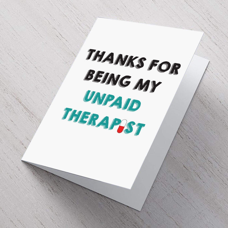Unpaid Therapist  A6 Card